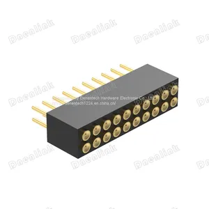 Dnenlink 1.27mm Pitch Dual Row H4.0mm Plane Contact Straight Female Header SMT Type PogoPin Header thumbnail-3