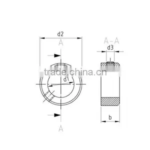 Adjusting Rings With Set Screw DIN 914 A2 M 8X10 A2A Stainless Steel thumbnail-2