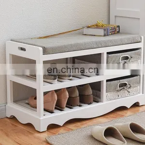 Footstool Wicker Basket Draws Cushion Seat Ottoman Storage Bench thumbnail-1