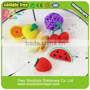 Hotsale 3D Lovely Fruit Shape Rubber Eraser thumbnail-2