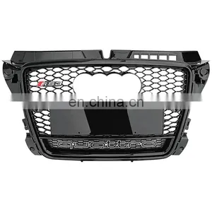 High Quality Front Grill for Audi A3 Material Black RS3 Radiator Honeycomb Grills 2007 2008 2009 2010 2012 2013 thumbnail-2