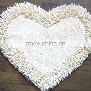 Heart Shaped Bath Mats Chenille Mats and Rugs thumbnail-1