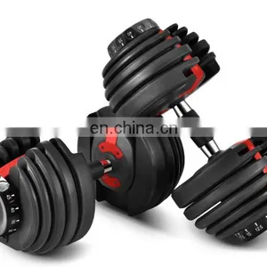 Quick and Intelligent Adjustment Dumbbell Fitness 40kg Equipment Set thumbnail-1