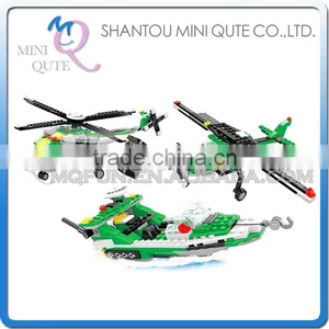 Mini Qute DIY Military Army Chariot Truck Helicopter Action Figures Plastic Cube Building Blocks Bricks Educational Toy NO.25616 thumbnail-1
