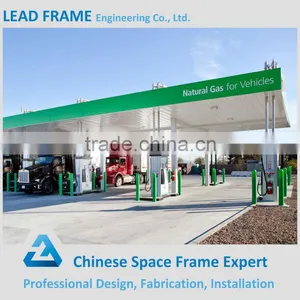 CE Certification Steel Structure Prefab Gas Station With Space Frame thumbnail-6