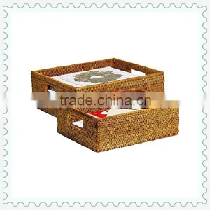 Rectangular Desk Seagrass Storage Baskets thumbnail-1