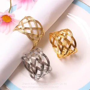 Cheap Wholesale Iron Napkin Buckle Simple Wrapped Wire Napkin Ring thumbnail-3