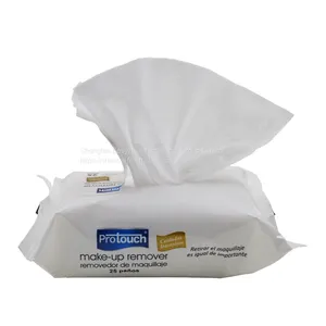 OEM 25pcs Female Makeup Remover Wet Wipe Biodegradable Wet Tissue Deep Cleansing Wet Towel OEM thumbnail-1