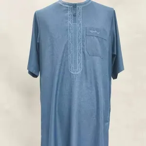TR Fabric for Dubai Market Muslim Robe Islamic Garments Thobe thumbnail-4