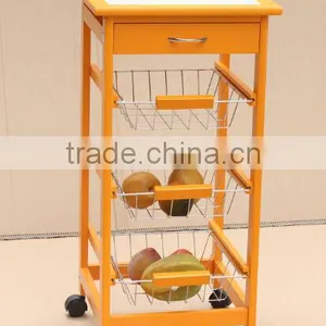 Pine Tile Top Kitchen Trolley thumbnail-1