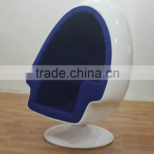 Fiberglass Luxury Living Room Furniture Blue Egg Chair thumbnail-1