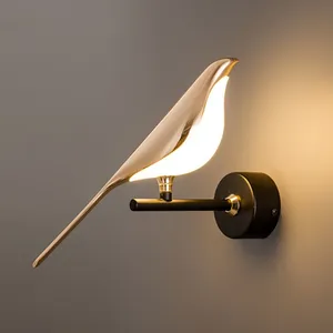 Nordic LED Bird Wall Lamps Bedroom Decor Wall Lights Indoor Bird Wall Lamp thumbnail-2