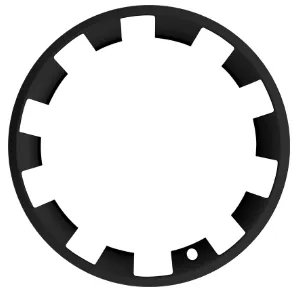 20-Inch Matte Black Wheel Hub Ring Set (4 Pcs) for Tesla Model Y Juniper - OEM Replacement thumbnail-1
