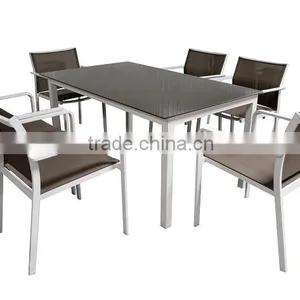 All Weather Cheap Garden Furniture Outdoor Table and Chair WPC Dining Set thumbnail-4