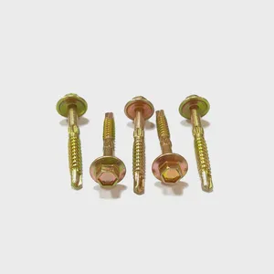 Drilling Screws for Wall Cladding C1022A Carbon Steel White Zinc Flat Head No Snapping Full Sizes thumbnail-1