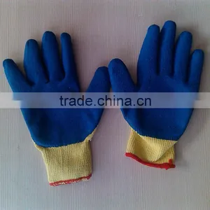 Latex Coated String Knit Gloves Blue Gloves thumbnail-1