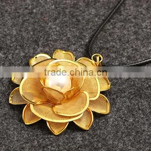 2016 Trending Hot Products Sweater Flower Necklace Pearl Necklace For Women thumbnail-3