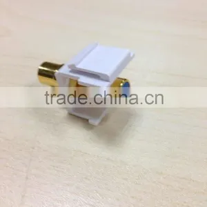China New Color for Choose RCA to F Keystone Jack 3.5mm Audio Jack thumbnail-1