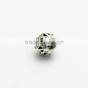 Factory Offer Big Hole Zinc Alloy Beads, DIY Anti-silver Big Hole Metal Beads for Bracelets and Necklace thumbnail-3