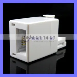 UK TELEPHONE PHONE BT PLUG TO RJ11 SOCKET ADAPTER CONVERTER MODEM FAX thumbnail-1