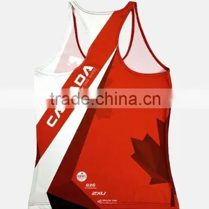 Custom Ladies Sublimation Tank Top/Digital Printing Singlet/3d Printing Top thumbnail-1