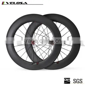 Velosa 700C 88mm Road Wheel Carbon Fiber Cycle Wheels for Road Bike Carbon Wheelset Hot Sale Novatec 271 thumbnail-1