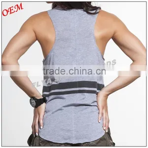 Placement Print at Front and Back High Neck Loose Fit Tank Tops Sports Apparel thumbnail-3
