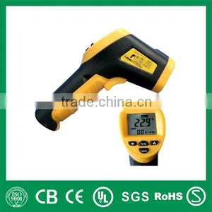 Yellow Handheld Infrared Thermometer With Laser Point for Measuring Temperature thumbnail-1
