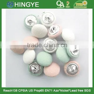 Aluminium Material Backing Fabric Covered Shank Button -- F1552 thumbnail-1
