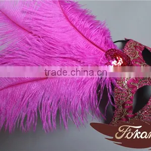 Masquerade Mask Ostrich Feather For Party Decoration thumbnail-4