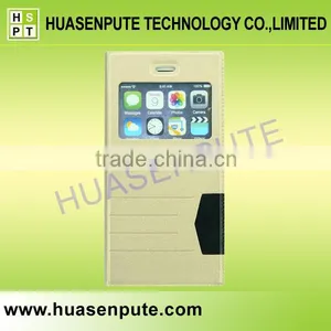 Magnetic Silk Leather Cover Case For IPhone 6 With Window thumbnail-3
