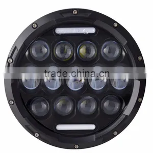 New Arrival and Smart Design 78W 7 Inch Round Led Headlight 12v 24v for Jeep Vehicles thumbnail-2