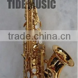Curved Soprano Saxophone, Gold Lacquer thumbnail-1