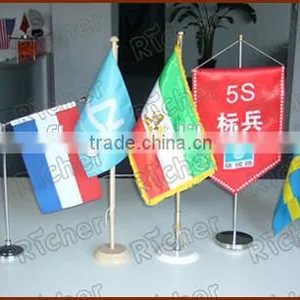 Promotion Polyester Table Flag Desk Flag With Stainless Stand thumbnail-4