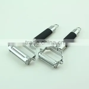 Dual Julienne Rubber Handle Fancy Vegetable Peeler Slicer thumbnail-4