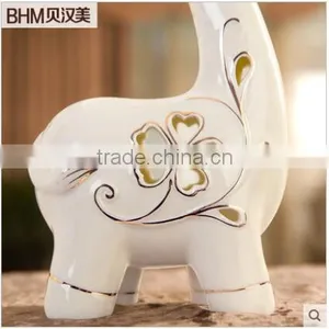 Loverly Hollow Out Gold Gild Ceramic Caft Deer Animal Decoration for Gifts thumbnail-5