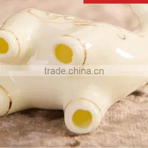 Loverly Hollow Out Gold Gild Ceramic Caft Deer Animal Decoration for Gifts thumbnail-6