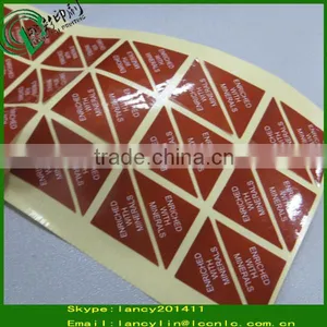 Free Design Die Cut Custom Shape Labels Stickers Printing Triangle Shape Label Stickers thumbnail-1