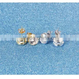 2016 New Wholesale Fashion Jewelry Ladies Earrings Designs Clear Crystal Gold Earring thumbnail-4