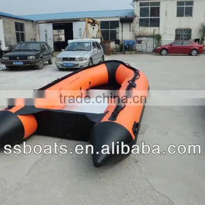 Sunshine 12'8"inflatable Boat Tender Yacht Dinghy Fishing Camping Hunting Pontoon Boat thumbnail-2