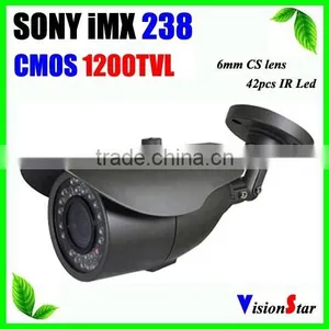 Weatherproof Outdoor Security Systems High Definition 1200TVL 6mm CS Lens 1/3"SONY IMX238+AVS05P Video Surveillance Camera thumbnail-1
