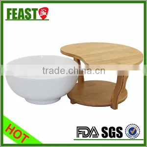 2015 HOT Selling Food Safe Ceramic Tableware With Unique Bamboo Tray thumbnail-1