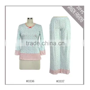 2015 100% Cotton Sleepwear for Women Pajama Set thumbnail-1