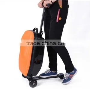 Multi Function Orange Color Business Roller Scooter Suitcase Quality Choice thumbnail-4