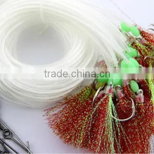 The New 2016 Japan Fishing Hooks 25pcs/1 Bag Longline Traces Flasher Tubing Hook 50cm Fishhook Lure Hook for Fishing thumbnail-2