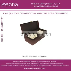 2015 Custom Design Leather Wine Box, Wine Gift Box thumbnail-1