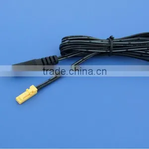 LED Cabinet Lighting Connectors With DC Jack 2.1*5.5mm Female Plug in 22AWG Black Cable thumbnail-1