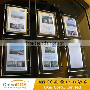 Slim Backlight LED Frame Acrylic Light Panel Real Estate Agents Window Display thumbnail-5