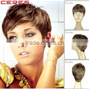 Short Bob Wigs for Black Women High Resistant Japanese Fiber Synthetic Hair Wig F Color Ombre 4/30 thumbnail-1