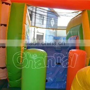 Tropical Inflatable Bounce House With Pool, Palm Tree Bouncy Castle With Water Slide thumbnail-6